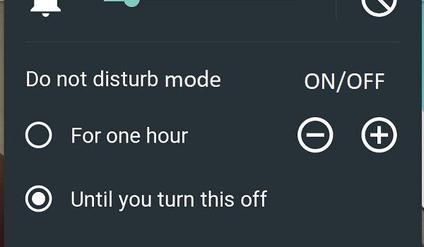The Do Not Disturb Mode