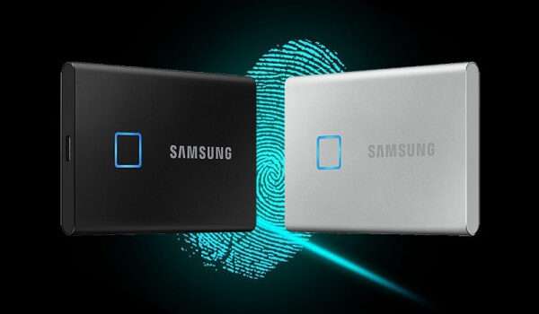 Samsung T7 Touch portable SSD with fingerprint scanner