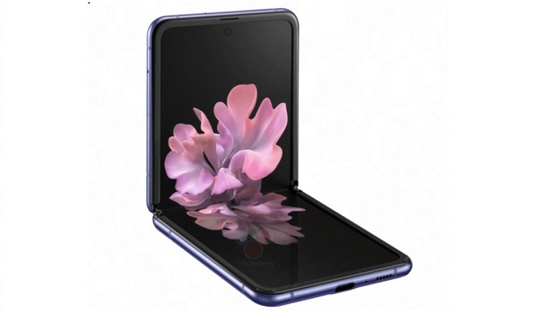 Samsung Galaxy Z Flip open flower on screen
