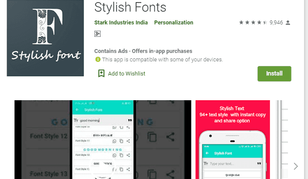 The Stylish Font app