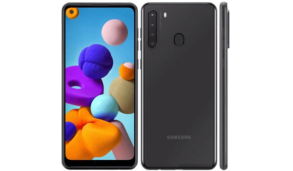 Samsung Galaxy A21 front and back