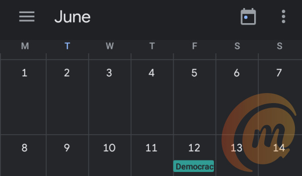 Google calendar dark mode