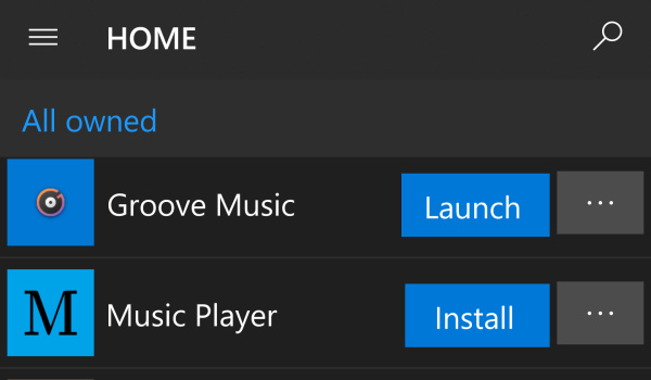 Microsoft Store on Windows 10 Mobile