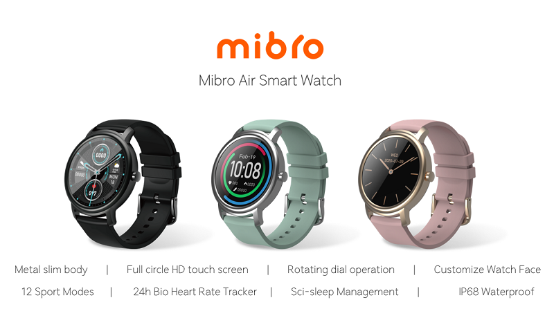 Mibro Air smart watch colours