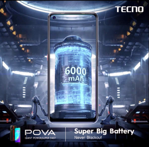 TECNO pova 6000mah battery