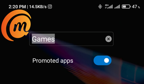 how to remove promoted apps in folders in MIUI 12