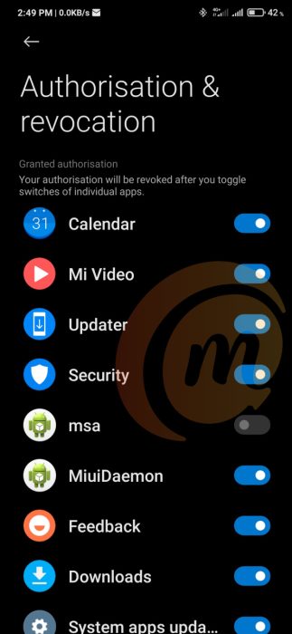 revoke MSA to disable system ads in MIUI 12