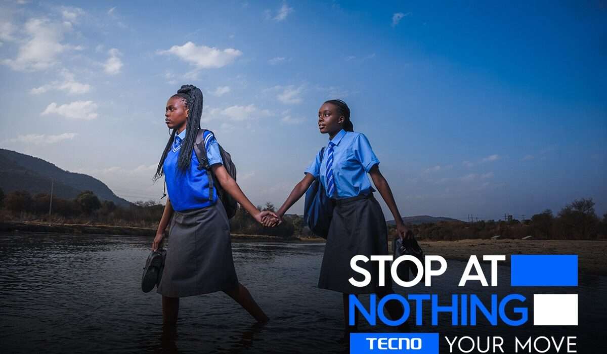 Stop At Nothing - Two young black girls holding hands at the bank of a river.