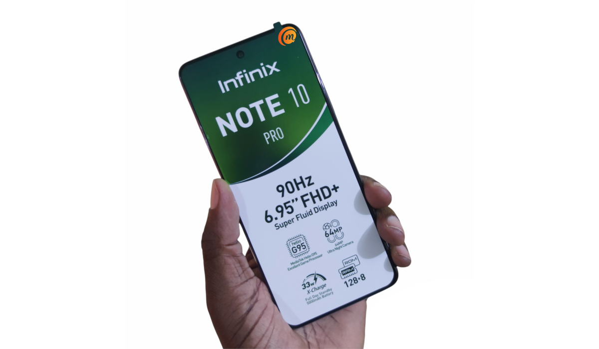 Infinix note 10 pro in hand
