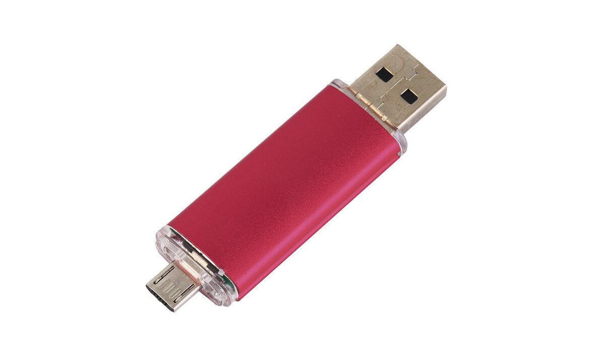 A dual flash drive is also called a 2-in-1 micro-USB drive