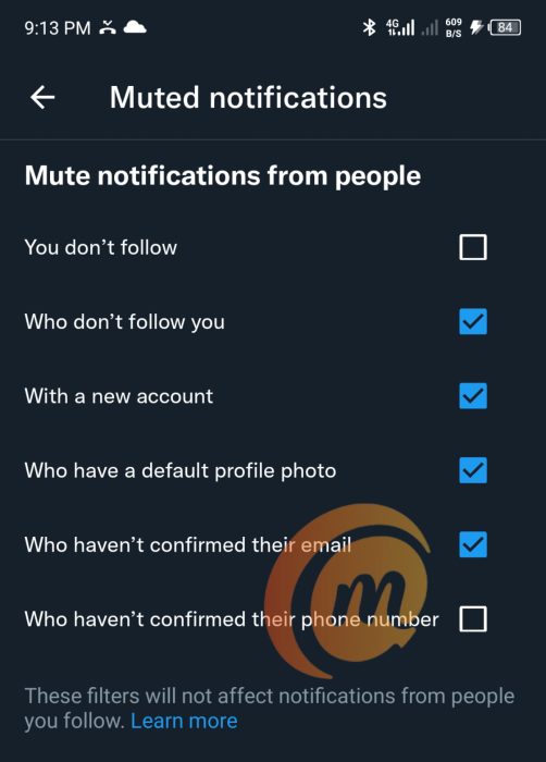 block notifications from Twitter trolls