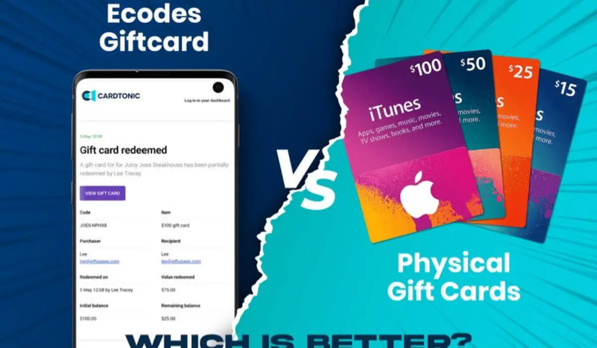 physical vs Ecodes Giftcards