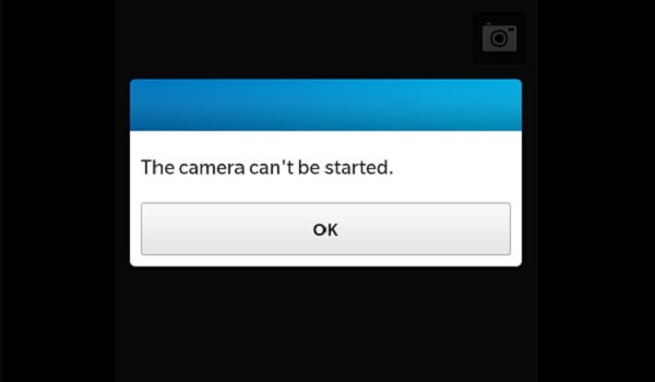 solutions to “the camera can’t be started” error on BlackBerry