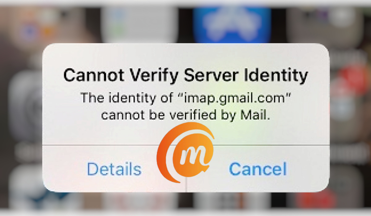 Cannot verify server identity error on iPhone