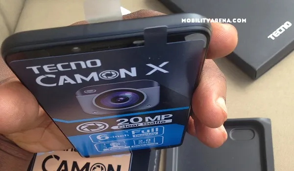 TECNO Camon X Unboxing phone top