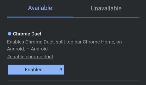 Enable chrome duet to move browser controls
