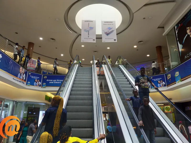 Ikeja city mall escalator captured with Oppo A9 2020