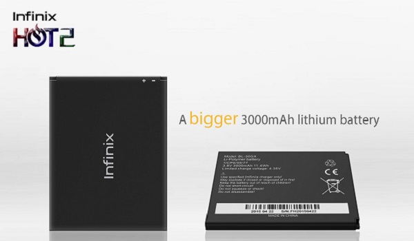 bigger 3000 mAh battery for the Infinix Hot 2