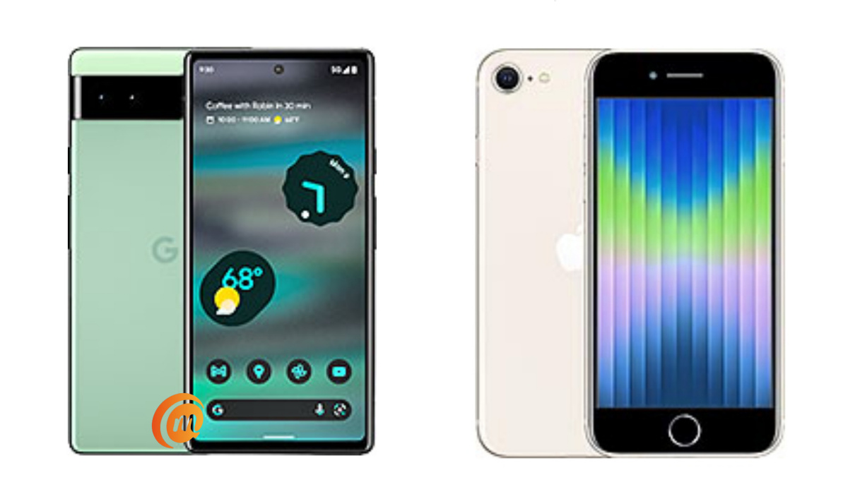 compare Pixel 6a vs iPhone SE 2022 cell phones