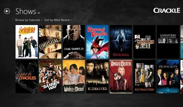crackle - free movie streaming is one of the 5 Best Free Movie Streaming Sites and Apps