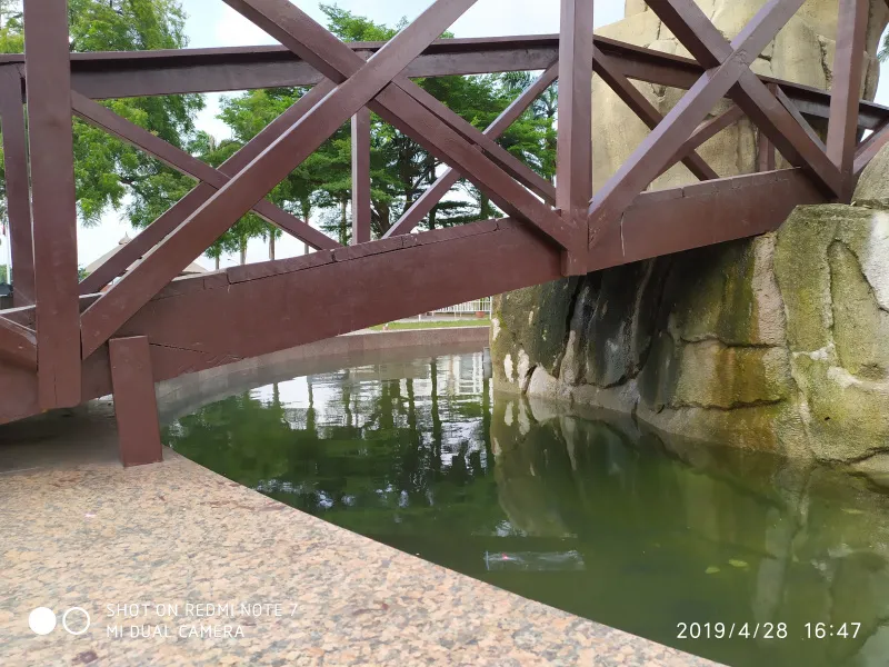 shot on Redmi Note 7 foot bridge in the park
