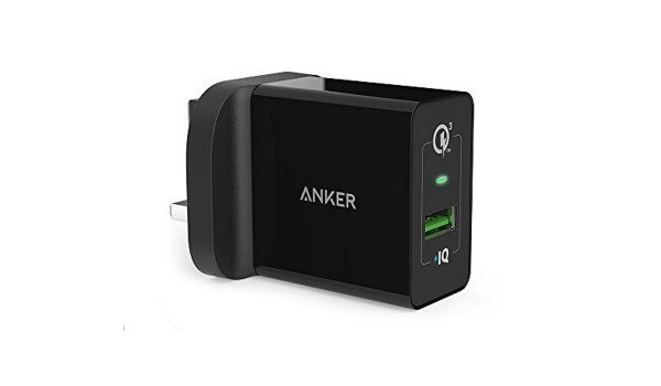 Anker 18w PowerPort+ 1 Quick Charge 3.0 fast charger with cable
