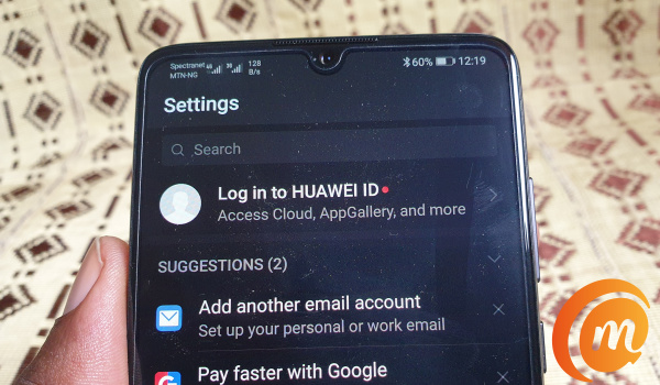 Huawei P30 EMUI 9.1 settings