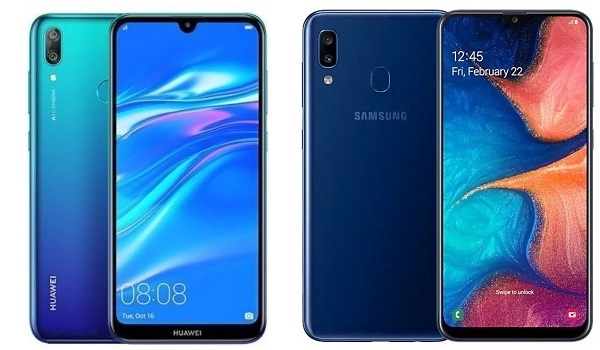 Huawei Y7 Prime 2019 vs Samsung Galaxy A20