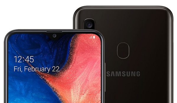 Samsung Galaxy A20 2019 top