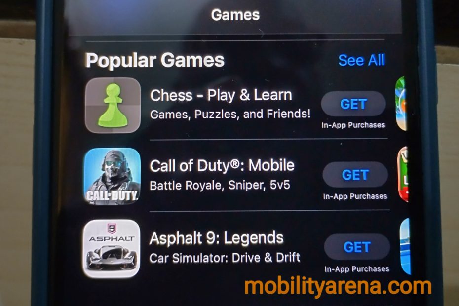 top popular games for iphone