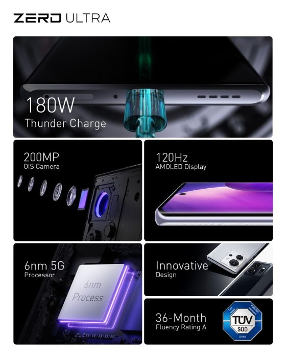 Infinix Zero Ultra with 180W Thunder Charge;