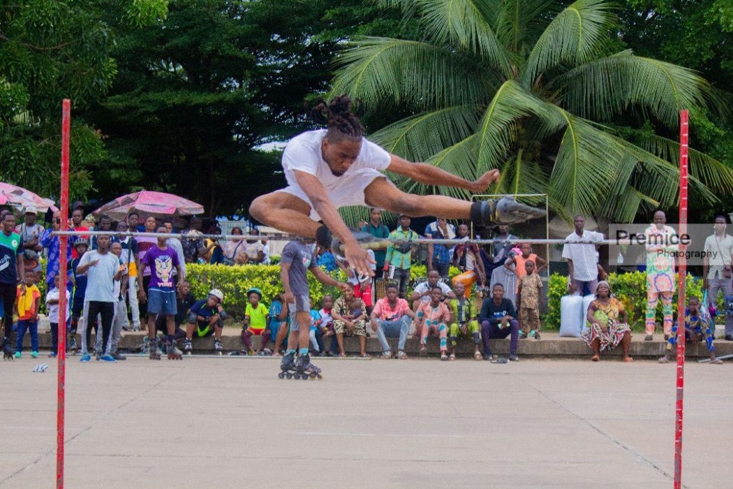 Samson Omotosho at the 49th edition of the Cotonou Skating Open Challenge