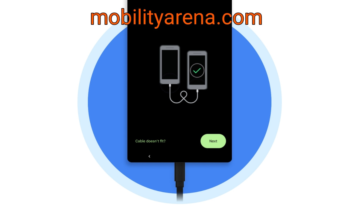 Transfer data from an iPhone to a new Android phone via USB cable