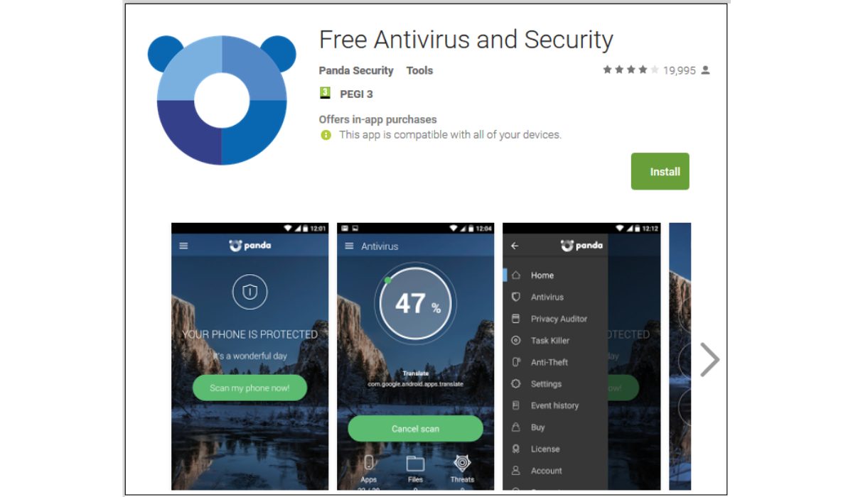 Panda Dome is the final recommendation for the best free antivirus for Android mobile devices