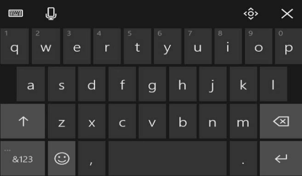 WordFlow keyboard for text input