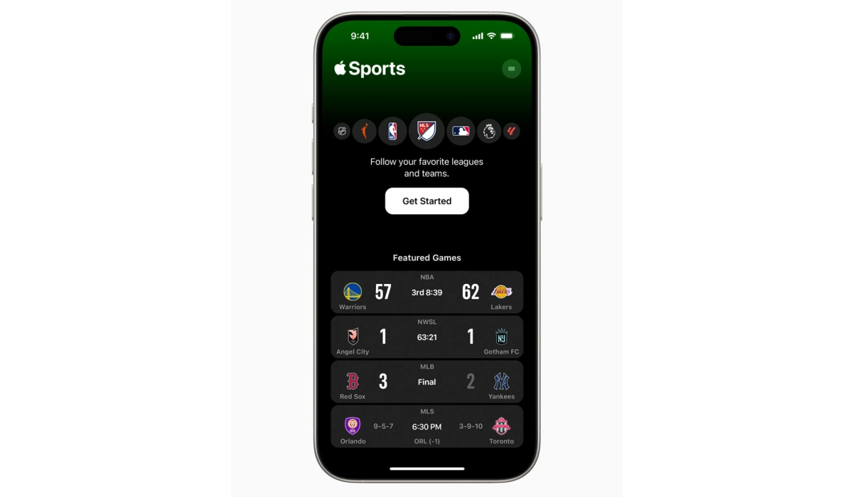 Apple Sports App for iPhone