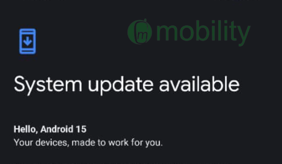 Android system update available 