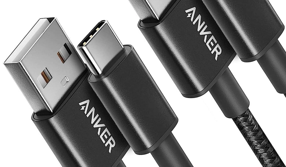 An Anker Type-A to Type-C charging cable 