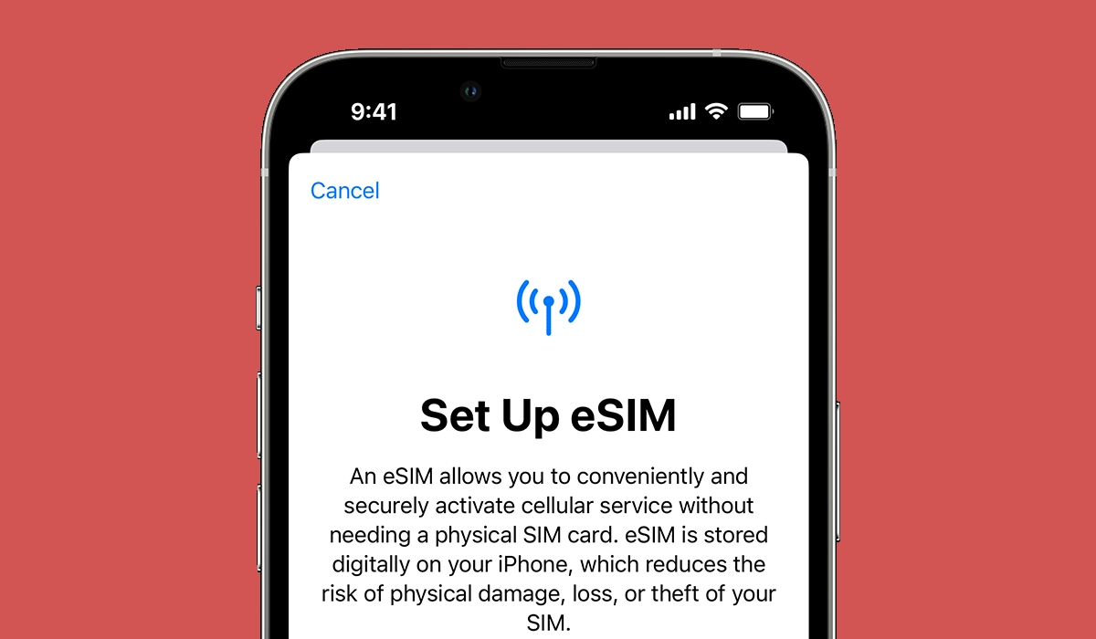 iphone cellular setup esim